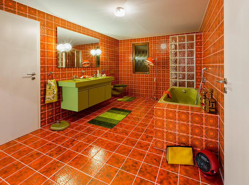 Der Archetyp des 70er Jahre Badezimmer-Designs in der BRD.
